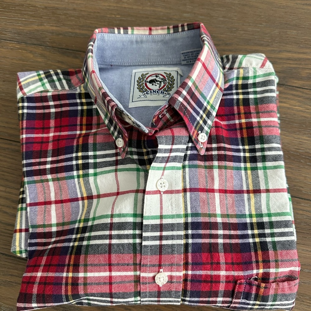 Cinch Multicolor Plaid‎ Men's long sleeve Shirt